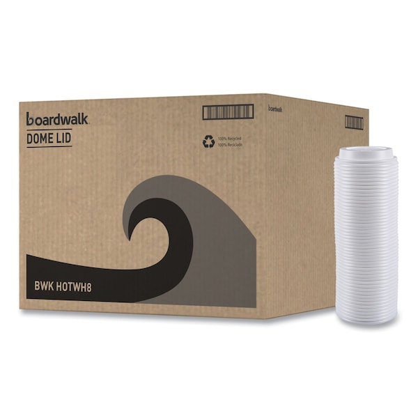 Boardwalk Hot Cup Lids, Fits 8 oz Hot Cups, White, PK1000 HOTWH8 - main